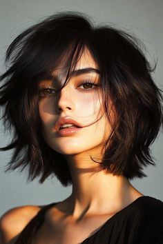 choppy bob, edgy hairstyles, short haircuts Messy Layered Bob, Wolf Cut Bob, Choppy Layered Bob Hairstyles, Short Textured Bob, Messy Bob Haircut, Light Bangs, Messy Bob Hairstyles, Choppy Bob Haircuts, Bob Cuts