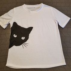 Never Used Cat T Shirt, Cat Shirt, Alter Ego, Cat Shirts, Cat Tshirt, Colorful Shirts, Fashion Inspo, Tops & Tees, Womens Tops