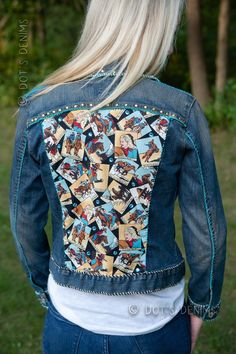 Size XS Western Vintage Cowboy Boho Embellished Jacket - Etsy Denim Upcycle, Bling Jeans, Quilt Retreat, Western Vintage, Disney Princess Party, Turquoise Accents, Embellished Jacket, Jean Jacket Women, Womens Jackets