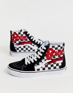 Snowboarding Photos, Vans Sk8 Hi, Vans Shop, Vans High Top Sneaker, Shoe Art, Sk8 Hi, Vans Sk8, Dark Fashion, David Bowie