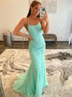 White Prom Dress Long, Prom Dresses Long Blue, Prom Dresses Long Pink, Green Tulle, Backless Evening Dress, Lace Prom Dress, Backless Prom Dresses, Lace Mermaid, Mermaid Evening Dresses