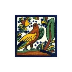 an image of a bird on a tile