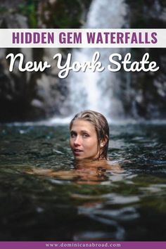 a woman in a waterfall because this article is about waterfalls in new york to visit that are beautiful Mohonk Mountain House, Letchworth State Park, Waterfall Pictures, Couples Travel, Rainbow Falls, River Falls, Upstate Ny, Upstate New York, New York State