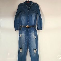 Signature8 Boiler Denim Distressed Look Jumpsuit, Overalls, With Long Sleeves. Brand New Never Used But No Tags. Size M/L. Measurements Approx Pit To Pit 20" Inseam 29" Waist 18" These Measurements Are The Only Ones That I Can Provide. These Are Overalls And Are Hard To Measure. You Should Know Your Size Before Purchasing. Please Review All Pictures Carefully As They Are Part Of The Description. Sellers Note Mrc Pdcrosq Trendy Ripped Dark Wash Denim Jumpsuit, Trendy Fitted Distressed Denim Jumpsuit, Distressed Denim Blue Jumpsuit, Distressed Denim Jumpsuit In Denim Blue, Distressed Denim Blue Overall Jumpsuit, Blue Distressed Denim Overall Jumpsuit, Blue Distressed Denim Jumpsuit, Fitted Ripped Medium Wash Denim Jumpsuit, Ripped Medium Wash Fitted Denim Jumpsuit