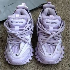 Light Purple Balenciaga Track Sneakers. Purple Balenciaga Shoes Outfit, Designer Purple Low-top Sneakers, Balenciaga Shoes Outfit, Balenciaga Tracks, Balenciaga Track Sneakers, Track Sneakers, Shoes Purple, Balenciaga Sneakers, Balenciaga Track