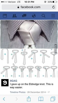 Tali Leher Lelaki, Tie A Tie Easy, Cool Tie Knots, Tie Knots Men, Tie Knot Styles, Tie A Necktie, Neck Tie Knots, Make A Tie