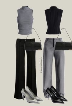 Turtle Neck Outfit Office, Professional Outfits Women 90s, Sleek Work Outfit, Soft Luxury Outfits, High End Capsule Wardrobe, Pants And Shoes Combination, Big 4 Accounting Firms Outfit, Math Teacher Outfits High School