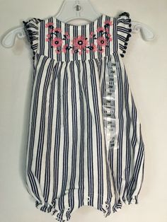 NWT Carter's Baby Girl Stripe Floral Romper Infant Navy Blue White many sizes. Smoke free and pet free home.100% cotton Hacks Clothes, Fashion Hacks, Girls Stripes, Carters Baby, Fashion Hacks Clothes, Floral Romper, Floral Stripe, Baby & Toddler Clothing, Blue White