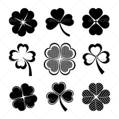 four leaf clovers and shamrocks for st patrick's day or saint patrick's day