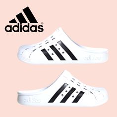 Adidas Adilette Clogs Sandals Color: Crystal White Size: 9 Men’s Or 10 Women’s Product Code: Fy8970 Brand New With Tags! Ready To Ship! White Non-slip Clogs For The Beach, White Non-slip Clogs For Beach, Sporty White Clogs For Summer, White Sporty Clogs For Summer, White Slide Clogs For The Beach, White Slip-resistant Slide Sandals, White Slip-resistant Sandals For Spring, Sporty White Summer Clogs, Summer Synthetic Slip-resistant Clogs