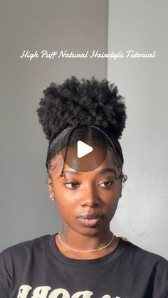 One Puff Hairstyle, 4c High Puff Hairstyles, Back Puff Hairstyle, High Puff Natural Hair 4c Short, One Puff Natural Hair, 4c Natural Hair Bun Styles, Short Hairstyles For Black Women Natural, Afro Puff Hairstyles Black Women, Afro Updo Hairstyles