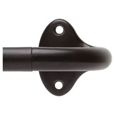 a black door handle on a white background