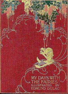 a red book with gold lettering on the cover and an ornate chandelier hanging from it