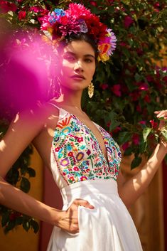 Otomi Wedding Dress, Mexican Formal Dress, Mexican Themed Wedding Dress, Traditional Mexican Dresses, Mexican Inspired Wedding Dress, Mexican Fashion Modern, Mexican Fancy Dress, Mexican Clothing Style, Outfit Mexicano