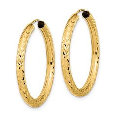 A classic endless hoop earring ear hoop set flattering your ensemble can give you good vibes all day. Allow this 14k Yellow Gold piece of jewelry radiate your beauty even more - an accessory that undoubtedly brings more richness to your wardrobe. Product Specification Earring Closure Endless Earring Type Endless Feature Hollow Finish Polished Gender Women's Jewelry Type Earrings Length 30 Mm Material Gold Material Color Yellow Material Purity 14K Product Type Jewelry Sold By Unit Pair Texture Di Medium Hoop Earrings, Gold Earrings For Women, Yellow Earrings, Gold Polish, Accessories Jewelry Earrings, Fine Jewelry Gift, Fine Jewellery Earrings, Selling Jewelry, High Quality Jewelry