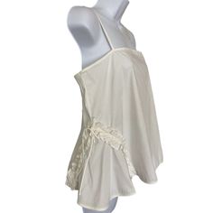 Designer Jason Wu White Crisp Cotton Square Neck Spaghetti Adjustable Strap Cami / Tank Top With Sweet Ruching, Ruffles And Ties For Making Bows. So Pretty. Marked A Size 6. The Silhouette Is Slightly Oversized/Generous May Be Suitable For A Size 8 As Well. The Drape Is Somewhat Flared/Ruffly Where The Side Ruffles And Ruching Begins. Please Refer To The Measurements Provided Below. Original Price $285. Piece Is In New Condition. Questions? Please Ask. All Sales Final. I Do Not Accept Returns. T Summer Camisole With Built-in Bra And Ruffled Straps, Cotton Spaghetti Straps Tank Top With Ruffles, Summer Tops With Ruffle Hem And Ruffled Straps, Feminine Ruched Tops With Ruffled Straps, Spring Ruched Cami Top, Ruched Top With Ruffled Straps For Spring, Spring Ruched Tops With Ruffled Straps, Spring Tops With Ruched Details And Ruffled Straps, Spring Tops With Ruched Ruffled Straps