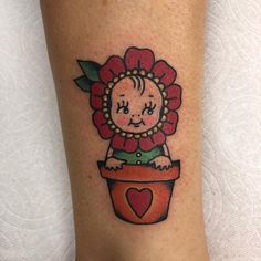 Traditional Kewpie Doll Tattoo, Traditional Tattoo Female, American Traditional Tattoos Girly, Traditional Baby Tattoo, Kitschy Tattoo, Traditional Kewpie Tattoo, Cupie Doll Tattoo, Kewpie Baby Tattoo, Weird Traditional Tattoo