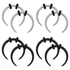 PRICES MAY VARY. Material: This nose pincher/earring hoop made of 316L stainless steel. Solid and durable, great plating, shiny and long color retention ability. High quality materials give you a better experience. Gauge Size: 18G(1mm),16G(1.2mm),14G(1.6mm),12G(2mm),10G(2.5mm); Inner Diameter of Septum Rings Pincher: 10mm (3/8"), 12mm(15/32"); Color of Taper Septum Rings: Silver-tone, Black-tone. Package: One Order Includes 8PCS septum jewelry. Multiple Application: These piercing jewelry can be Septum Piercing Jewelry, Septum Rings, Nose Earrings, Stone Plugs, Earring Hoop, Septum Jewelry, Body Jewelry Piercing, Silly Things, Prom Jewelry