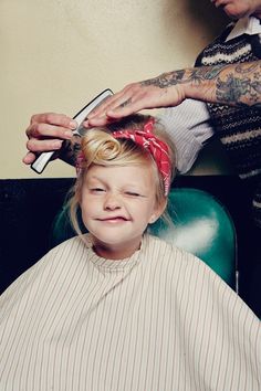 she is SO cute ! Creative Hairstyles, Roller Derby, Cabaret, Up Girl, Hair Cut, Grease, Kids Hairstyles, Cool Kids