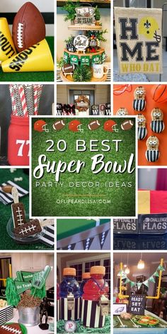 Super Bowl party decor ideas Super Bowl Table Decor, Superbowl Party 2024, Work Super Bowl Party Ideas, Superbowl Party Centerpieces, Superbowl Party Backdrop, Easy Super Bowl Decorations, Super Bowl Set Up, Superbowl Party Table Decor