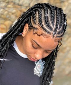 Fulani Stitch Braids, Cool Braided Hairstyles, Simple Fulani Braids, Braids Styles, Braids Hairstyles Pictures