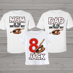 Baseball Birthday Party Ideas, Baseball Dad Shirts, Baseball Family, Heat Press Shirts, Baseball Mom Shirt, Baseball Birthday Party, Family Birthday Shirts, Baseball Birthday, Baseball Mom Shirts