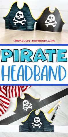 the pirate headband is made out of cardboard