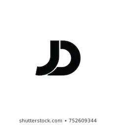 the letter j is made up of two black letters, and it looks like they are in