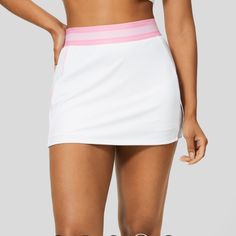 Softlyzerotm Airy High Waisted 2-In-1 Bodycon Color Block Micro Mini Cool Touch Tennis, Golf, Skirt. Built-In Shorts. X-Small Waist: 25.5-26.5 Inches Hip: 35-36 Inches Liner Inseam Length: 2.5 Inches Product Features For Pickleball, Golf, Tennis, And Other Casual Activities. Softlyzero'm Airy. It Is Soft To The Touch, Moisture-Wicking, And Feels Sleek On Your Skin. Ideal For Humid Conditions And Low-Impact Activities Like Yoga, Barre, Ballet And Dance, Pilates, Golf, And Other Casual Activities. Features: Halara High Waist Design That Offers Support & Comfort, Without Sacrificing Style. Built-In Shorts For Comfort & Coverage, To Keep You Confident For Movement. Perfectly Fits The Body Cu Fitted Sporty White Mini Skirt, White Sports Skirt For Spring, Fitted Pink Tennis Bottoms, Spring Sports White Skirt, White Stretch Mini Skirt For Sports, White Mini Skort For Sports, Sporty Pink Mini Skirt For Sports, White Lined Sports Mini Skirt, White Lined Mini Skirt For Sports