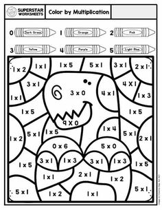 the color by number worksheet for kids