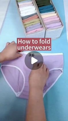 Folding Underware Hacks, How To Fold Underware Clothes, Folding Underware Roll, Folding Plus Size Clothes To Save Space, How To Fold Underwater, Folding Undies, How To Fold Panties, How To Fold Undies, How To Fold Bras In Drawer