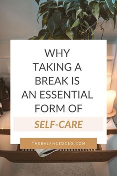 Many people need a break from work and may not realize it. If you're starting to experience the side effects of burnout, you should pay attention to what your body and brain are telling you and step away. Click to learn more about why taking a break is an essential form of self-care. via @thebalancedceo Best Way To Break A Fast, What To Do During Study Breaks, 50 Ways To Take A Break, It’s Okay To Take A Break, Medical Health Care, Magnesium Benefits, Diet Motivation, Break Time, Need A Break