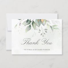 Elegant Eucalyptus Leaves Greenery Gold Wedding Thank You Card Greenery Gold Wedding, Eucalyptus Leaves, Wedding Thank You Cards, Wedding Thank You, Gold Wedding, Wedding Accessories, Thank You Cards, Place Card Holders, Created By