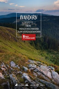 the cover of wandern magazine, with mountains in the background and text on it