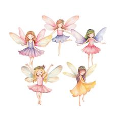 Tinkerbell Theme, Fairy Clip Art, Dancing Fairy, Garden Clipart, Fairy Clipart, Pink Mushroom, Spring Fairy, Fairy Illustration, Fairy Birthday Party