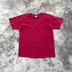 PATAGONIA Vintage Centre Embroidery Logo T-Shirt TAG : Beneficial T's SIZE : Large MEASUREMENT , - Width (Armpit to armpit) : 22.5" - Length (Shoulder the end of garment) : 29.5" - Shoulder : 21" - Sleeve Length : 8.5" CONDITION : Good vintage used, just faded on shoulder. ** PLEASE LEAVE ME YOUR PHONE NUMBER ON THE NOTE AFTER MADE A PURCHASE, ITS FOR COURIER NEEDED ** SHIPPING, all item will be shipped with tracking number. Item received within 14-21 working days. Graphic Tee With Embroidered Logo And Short Sleeves, Cotton T-shirt With Embroidered Graphics, Short Sleeve Cotton Tops With Embroidered Logo, Cotton Tops With Embroidered Logo And Short Sleeve, Embroidered Crew Neck T-shirt For Streetwear, Red Embroidered Logo T-shirt For Streetwear, Short Sleeve Tops With Embroidered Graphics For Streetwear, Embroidered Short Sleeve Tops For Streetwear, Basic Short Sleeve Top With Embroidered Logo