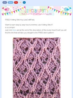 the knitting pattern is featured in this article