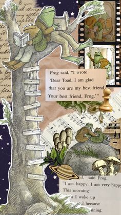 an altered collage with words and pictures