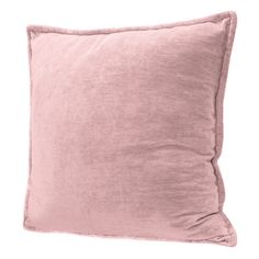 a pink pillow on a white background