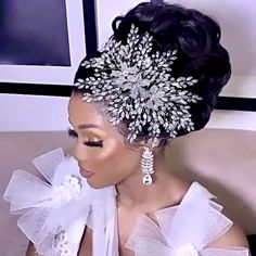 Wedding Hair Accessories - Silver Crystal Bridal Headdress Hair Rhinestone, Bride Hair Jewelry, Party Hair Accessories, Bridal Headdress, Fancy Wedding, Bride Hair Accessories, Head Piece, Bridal Headpiece, Wedding Headband