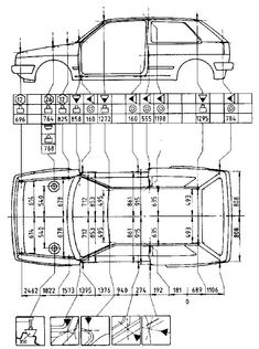 the blueprint drawing shows an image of a car