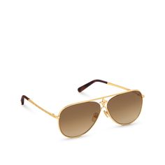 LOUIS VUITTON® - Lv Star Pilot Sunglasses - Brown Louis Vuitton Sunglasses, Sunglasses Brown, Pilot Sunglasses, Louis Vuitton Official, Women Collection, Sunglasses Accessories, Metallica, Louis Vuitton, Monogram