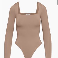 Bnwt Aritzia Babaton Contour Long Sleeve Squareneck Bodysuit In Deep Taupe. Color Is A Little Deeper Than Stock Photo And Actual Photo Show! Babaton’s Contour Material Is Soft And Flattering. Offers Always Welcome, Please Feel Free To Send Over Anytime! Square Neck Bodysuit, Body Suit Outfits, Aritzia Babaton, Bodysuit Fashion, Long Torso, Sleeveless Bodysuit, Taupe Color, Bra Straps, Long Sleeve Bodysuit