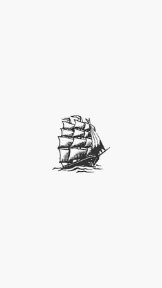 a black and white drawing of a sailboat