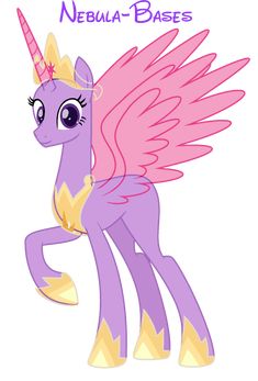 an image of a pinkie pony with wings on it's head and the words, my little pony