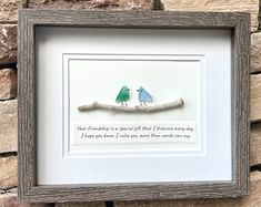 two birds are sitting on a branch with a poem in the frame that says, your husband is a great gift for someone every day