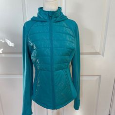 Add An Extra Layer Of Style And Warmth To Your Active Look With This Petite Mixed-Media Jacket From Tek Gear. Product Features: -Quilted Front, Fleece Body -2-Pocket -Removable Hood -Zipper Front -Long Sleeves With Thumb-Hole Cuffs -Polyester, Spandex -26-In. Approximate Length From Shoulder To Hem Fitted Blue Hoodie For Fall, Blue Fitted Hoodie For Fall, Hooded Athleisure Outerwear With Fleece Lining, Athleisure Hooded Outerwear With Fleece Lining, Stretch Hooded Jacket For Winter Outdoor Activities, Stretch Winter Hooded Jacket For Outdoor Activities, Winter Stretch Hooded Jacket For Outdoor Activities, Stretch Winter Sports Outerwear, Blue Sporty Outerwear With Fleece Lining