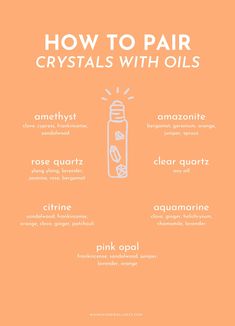 Crystal Essential Oil Roller, Essential Oil Tips, Crystal Oil Roller, Healing With Essential Oils, Crystal Roller Bottle, Essential Oils And Their Uses Witchcraft, Essential Oils For Witches, Essential Oil Roller Ball Blends, Crystals And Essential Oils