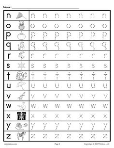 the alphabet worksheet for children to learn how to write and draw letters with pictures