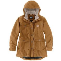 Carhartt Women's Loose Fit Washed Duck Insulated Coat, 105512 Carhartt Coat, Carhartt Vest, Duck Jacket, Cooler Style, Carhartt Womens, Heavy Sweaters, Carhartt Jacket, Carhartt Women, Plus Size Outerwear